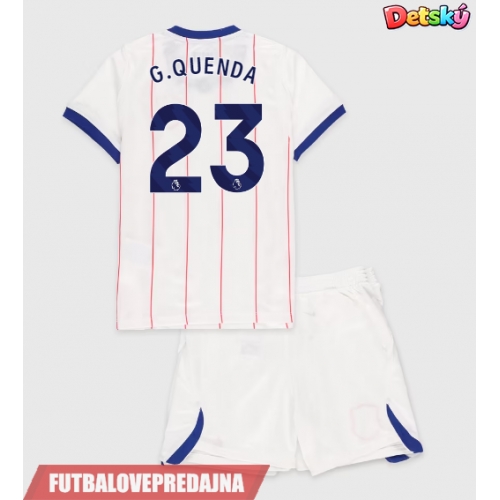 Lacne Dětský Futbalové dres Chelsea Geovany Quenda #23 2026-27 Krátky Rukáv - Tretina (+ trenírky)